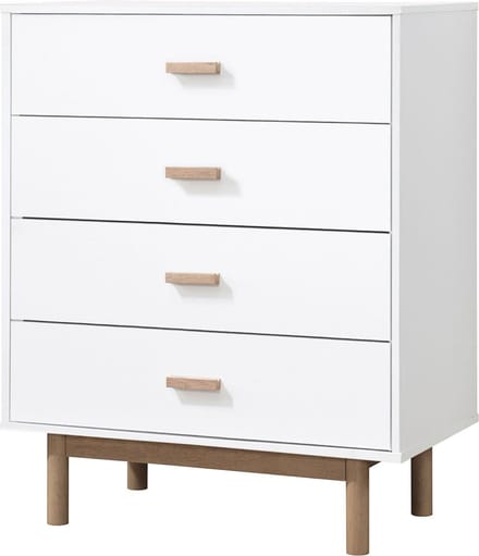 Melanie-Commode - 4-laden - Wit Eikenlook