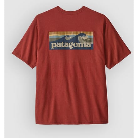 Patagonia Boardshort Logo Pocket Responsibili T-Shirt rood