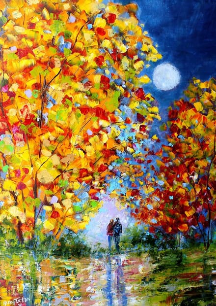 Enjoy Puzzle legpuzzel Autumn Moon - 1000 stukjes kleurrijk.