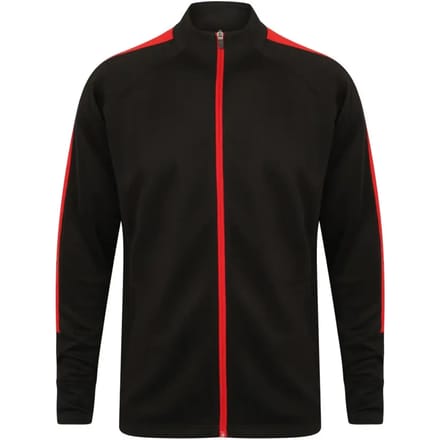 Unisex Tracksuit-top met ritssluiting Black/Red - S