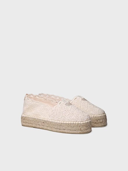 Platte gehaakte espadrilles voor dames | AITANA