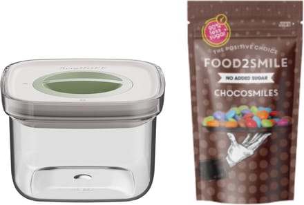 & FRIENDS | Food2Smile + Smart Seal 0.40L Chocosmiles 85g - Transparant -