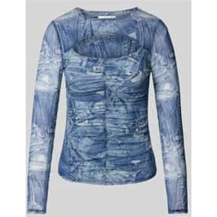 Shirt met lange mouwen en cut-out, model 'BRIENNA'
