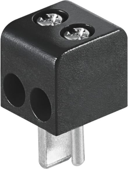 Loudspeaker connector mannelijk zwart - schroefbaar