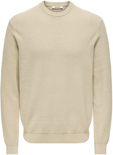 ONLY&SONS - ONSDAVE REG LS CREW NECK KNIT NOOS - Heren - Gebreide truien