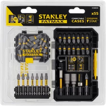 Stanley Schroefbitset - Fatmax - Impact Torsie Ph/pz/torx - 25/50mm - 55-delig