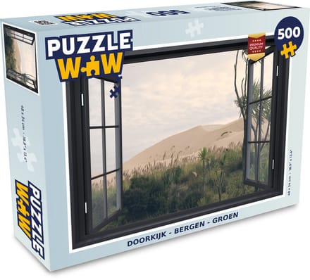 Puzzel Doorkijk - Duin - Groen - Legpuzzel - Puzzel 500 stukjes