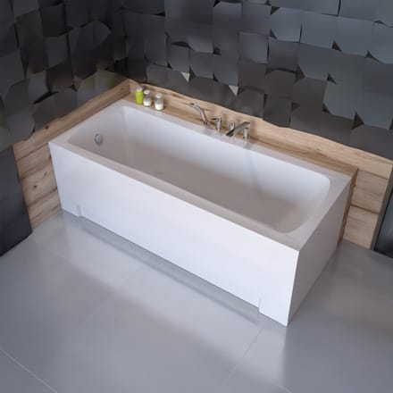Badland OPTIMA ligbad 150 x 70 cm wit met styropor ombouw