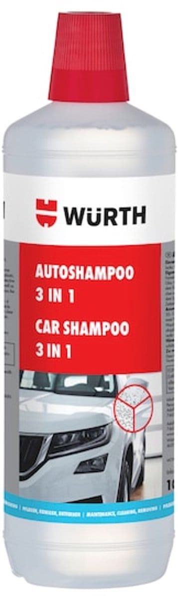 Wurth - Autoshampoo 3in1 - Autoshampoo 3 in 1 Inhoud 1000 ml