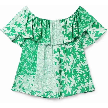 Bloemenprint Blouse Offshoulder Top