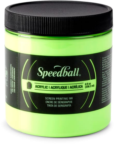 Acrylic ink fluo lime green screen printing - Speedball