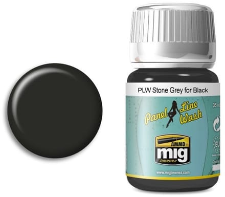AMMO by Mig Jimenez Modelbouwdecoratie - MIG 1615 PLW Stone Grey For Black Effecten potje