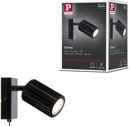 Spotlight Lirena GU10 max. 10W Zwart mat Metaal
