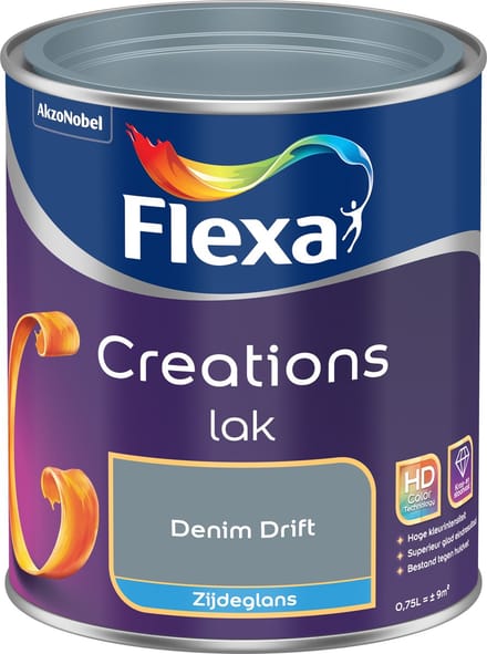 Flexa Houtlak Creations - Zijdeglans - Denim Drift - 750ml