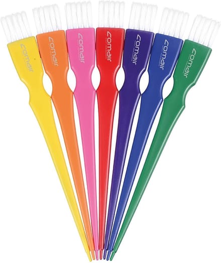 Comair - Haarverf Kwasten - Rainbow Color - Smal - 7 Stuks