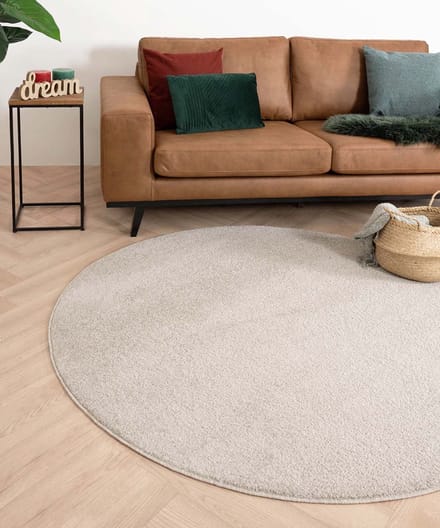 Rond vloerkleed - Fine crème 100