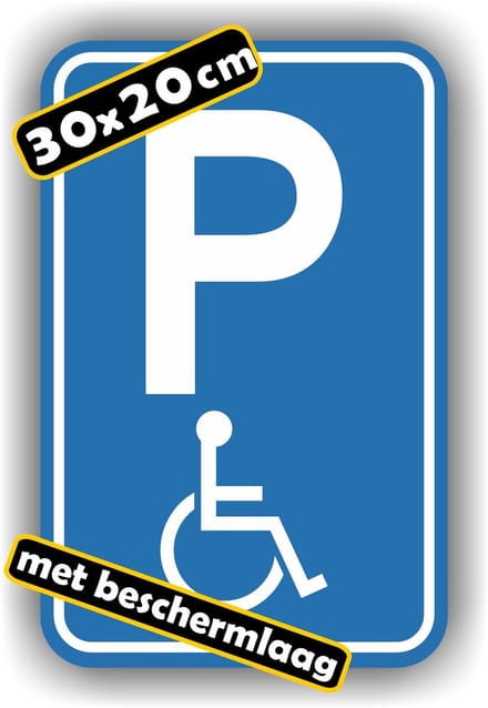 Jerma - Invalide Rolstoelgebruiker - Sticker - 30 x 20 cm - Vinyl - Zelfklevend - Weerbestendig
