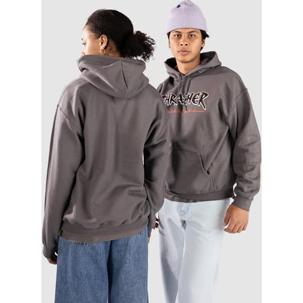 Thrasher Slash Hoodie bruin