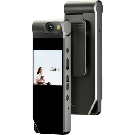 Caméra corporelle 2K avec mini-caméscope à pince portable avec objectif rotatif à 180 degrés et LED noir