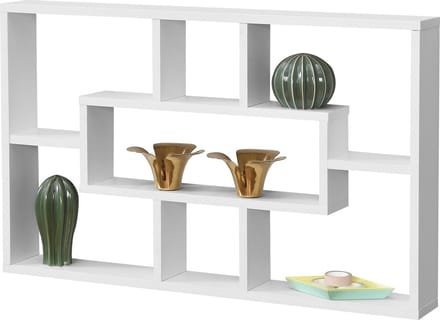 Wandrek Qinngua met 7 vakken 77x10x48 cm wit