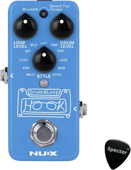 NUX Mini Core Series looper pedaal HOOK DRUM & LOOP | Effectpedaal met Specter Plectrum