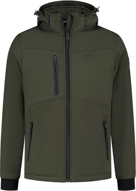 Kjelvik heren softshell jas - winter softshell jas heren - Carlo - groen - maat S
