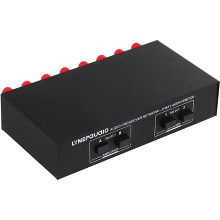 LINEPAUDIO 2 In 2 Uit Luidspreker Selectie Schakelaar Audio Signaal Schakelaar Eindversterker Audio Ontvanger zwart