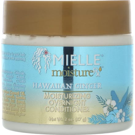 Mielle, Moisture RX, Hydraterende Nachtconditioner, Hawaïaanse Gember, 2 oz (57 gr) white