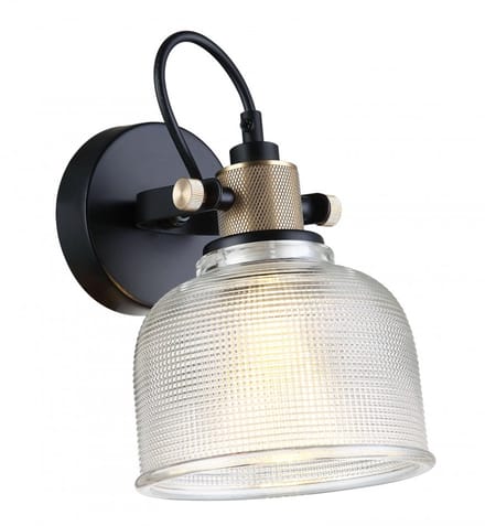 Kosilum - Vela - Wandlamp - Doorzichtig - Metaal en glas