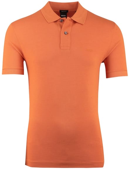 BOSS Black Pallas 2-knoops poloshirt oranje