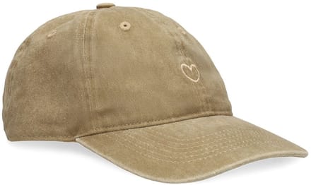 Manfield - Dames - Washed groene pet met hartje - Maat 1