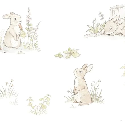Baby behang Dekornik Rabbit Day Classic