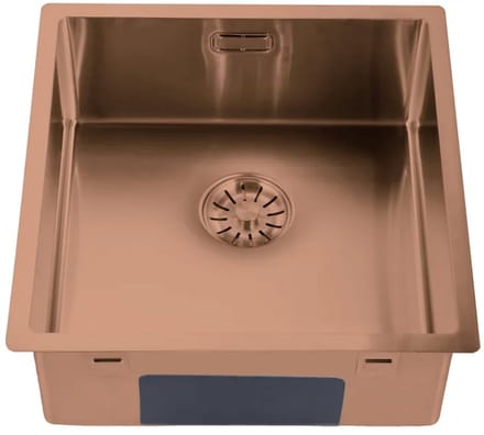 DutchLine - Spoelbak 400x400x180 – Geborsteld Brons Koper
