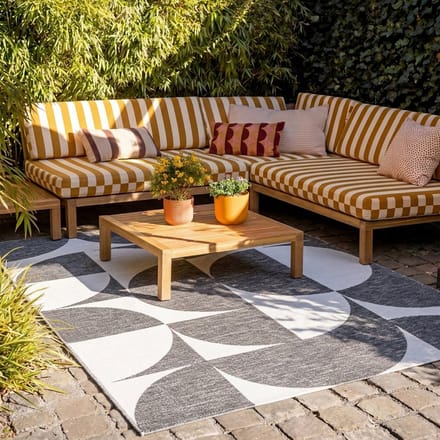 FRAAI Buitenkleed - Summer Shapes Grijs - 160x230cm