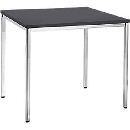 Vergadertafel, 800 x 800 mm, zwart