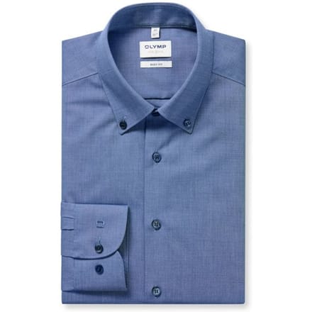 OLYMP Level Five Overhemd, Body Fit, Button-down, Nachtblauw