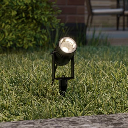 Lucande - Buitenspots - 1licht - Gegoten aluminium - H: 10.9 cm - GU10 - donkergrijs