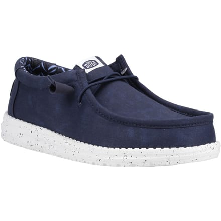 HEYDUDE Wally Canvas 100% Katoen Heren Navy Bootschoenen