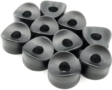 10 x saddle spacers, washers, L 10 mm x Ø 25/8.2 mm, M8, round, HD polyethylene