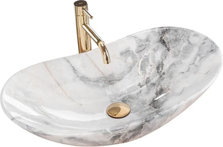 Rea Royal Granit Shiny Opzetwastafel Steen Imitatie 62x36 cm