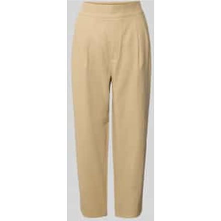 Tapered fit stoffen broek met bandplooien
