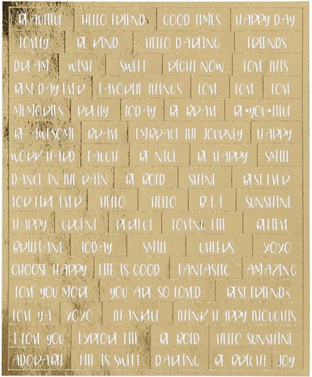 Stickers, vel 10x11,5 cm, goud, 4 stuk/ 1 doos