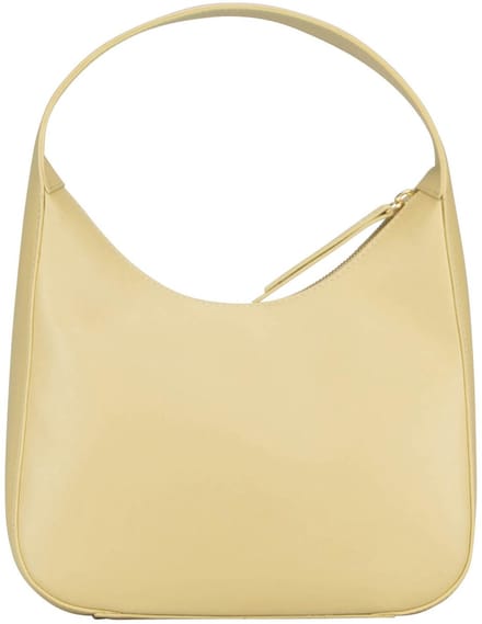 JOST Leren schoudertas Butter Yellow Hobo Bag Buttermilk Lichtgeel