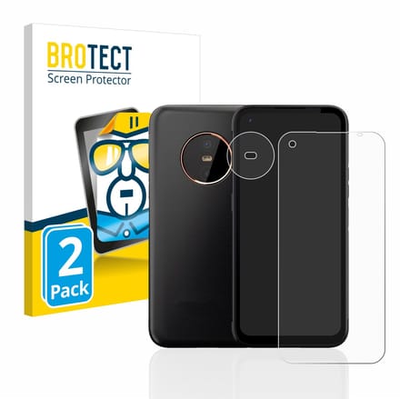 BROTECT - Screenprotector voor Gigaset GX6 (Voor+Camera) - Folie Beschermfolie transparant 2 Stuks