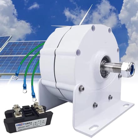 Magneetgenerator - Dynamo Energie - Duurzame Stroom - Tandwielloos Ontwerp - 12000W Vermogen - Wit