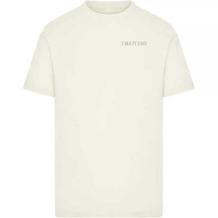 Mister Tee - Take It Easy Plants Heren Tshirt - S - Creme