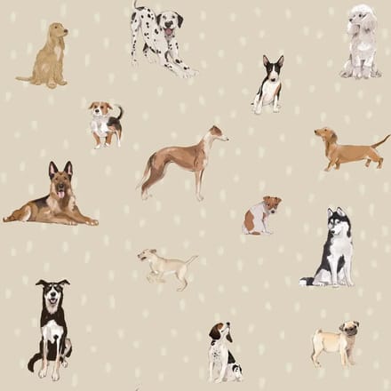 Baby behang Dekornik Dogs Are The Best With Dots