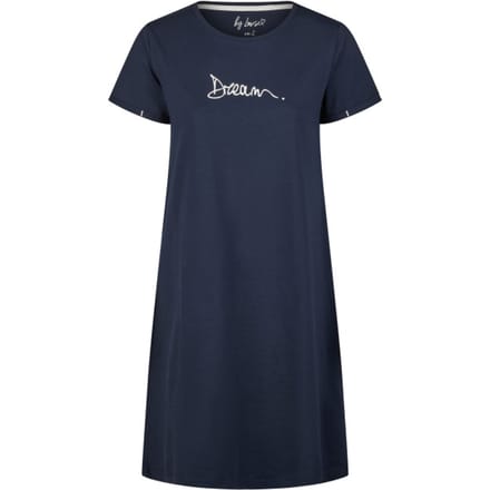 By Louise Essential Dames Nachthemd Korte Mouw Dream Blauw - Maat M