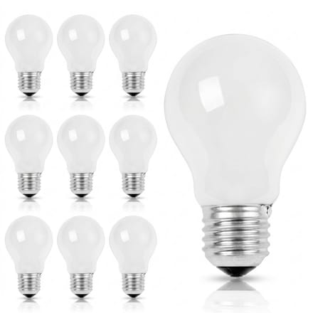10x Standaard gloeilamp mat 100W E27 grote fitting Dimbaar 55x96mm