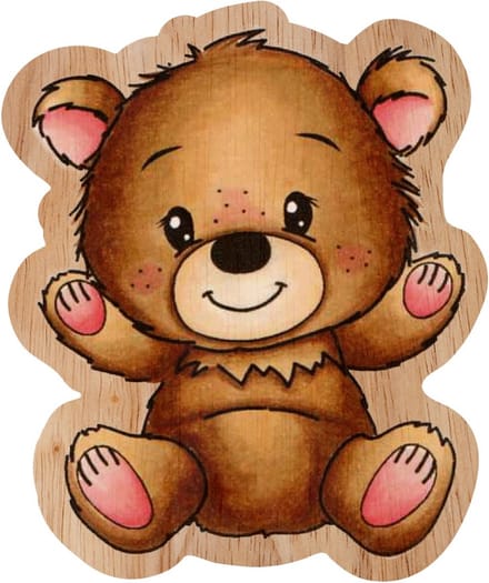 Studio Light Friendz Rubber Stamp Wooden Ted Sitting